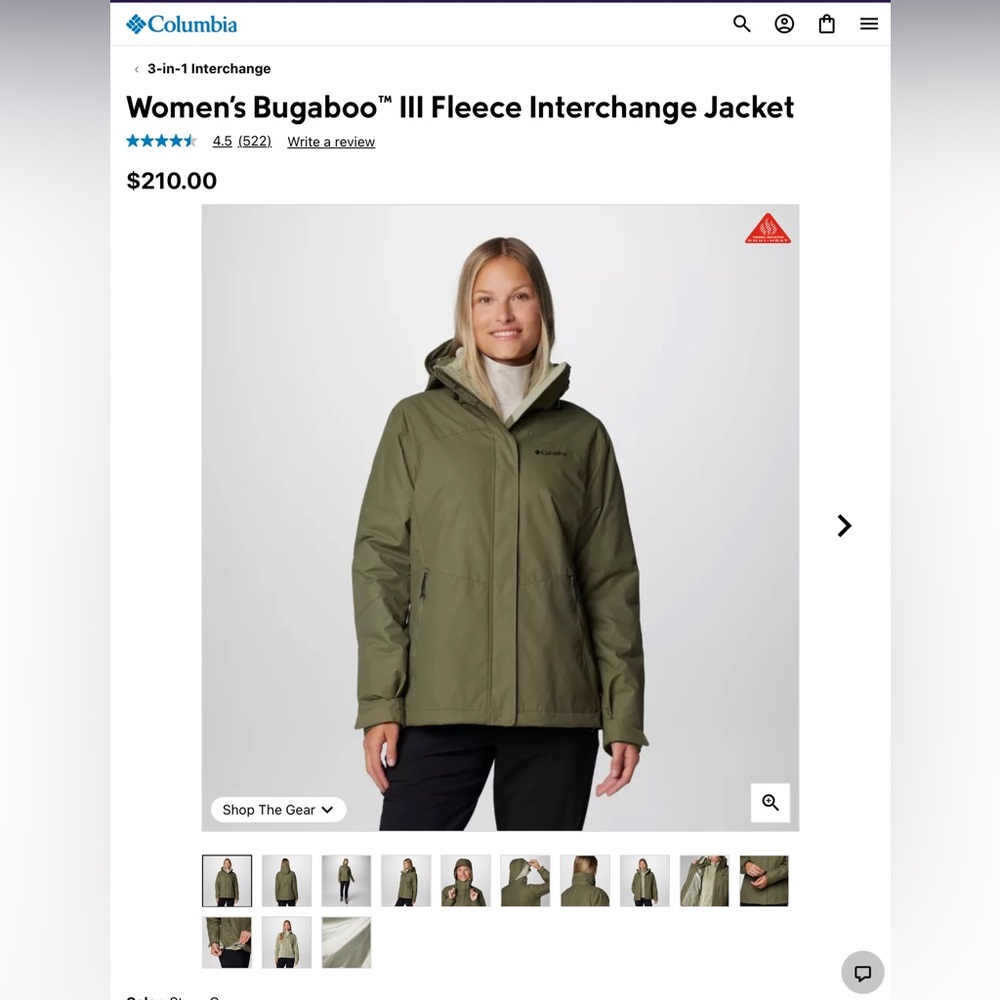 Newer Columbia 2 Piece Bugaboo Jacket XL - Picture 14 of 16